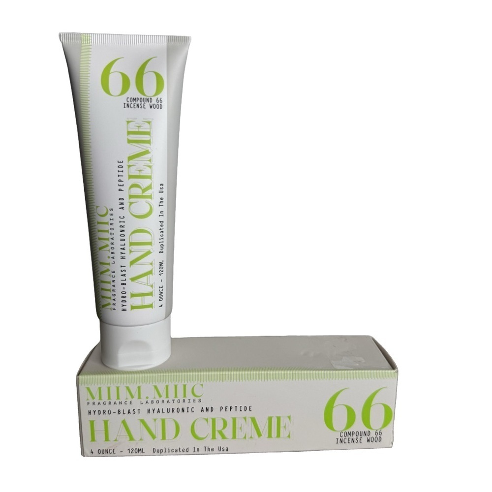 MIIM MIIC 66 Hand Cream Creme Lotion 4 oz Incense Wood Hydro-Blast Hyaluronic